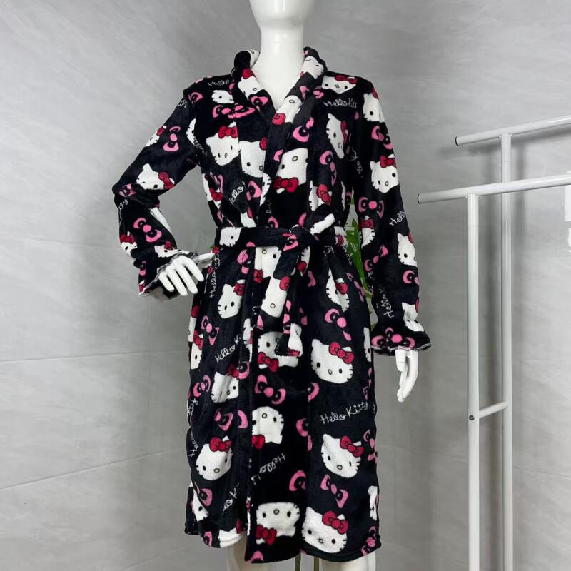 Tech Queen - Camisón Hello Kitty, nuevo albornoz cálido